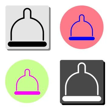 Condom. flat vector icon Stock Illustration
