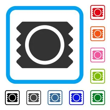 Condom Framed Icon Stock-Illustration