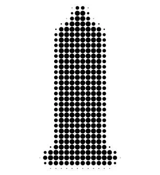 Condom Halftone Dotted Icon Stock-Illustration