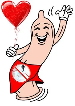 Condom heart Stock-Illustration