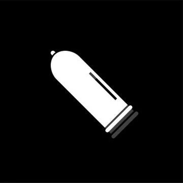 Condom icon flat Stock Illustration