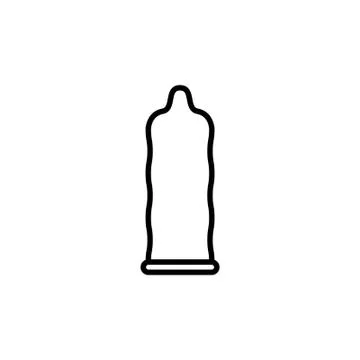 Condom icon line art vector Illustrazione stock