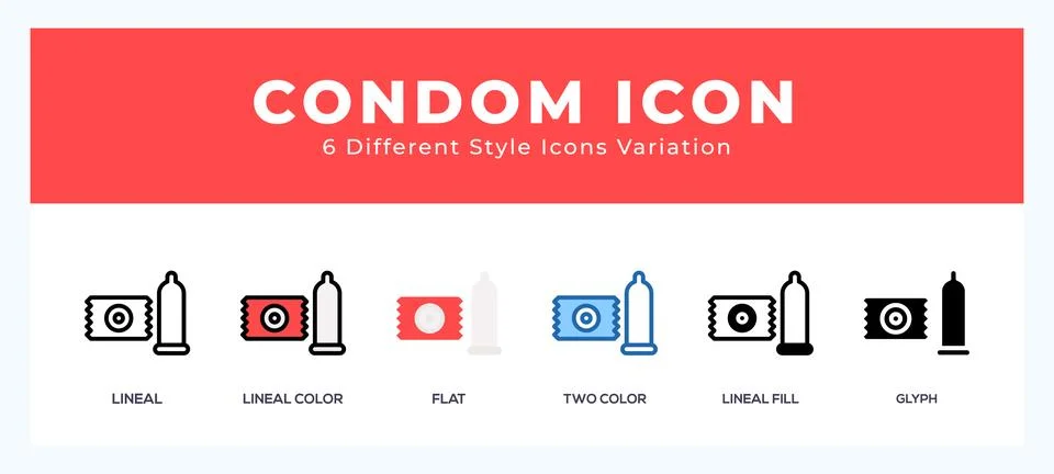 Condom icon symbol. isolated. vector illustration with different styles Stock-Illustration