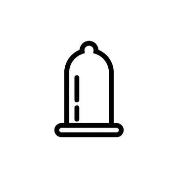 Condom icon vector. Isolated contour symbol illustration イラスト素材