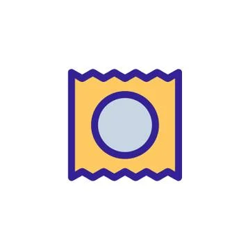 Condom icon vector. Isolated contour symbol illustration 스톡 일러스트
