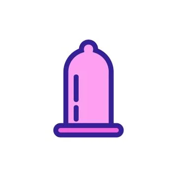 Condom icon vector. Isolated contour symbol illustration 스톡 일러스트