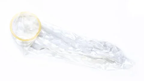 Condom isolated on white background. Stock Photos