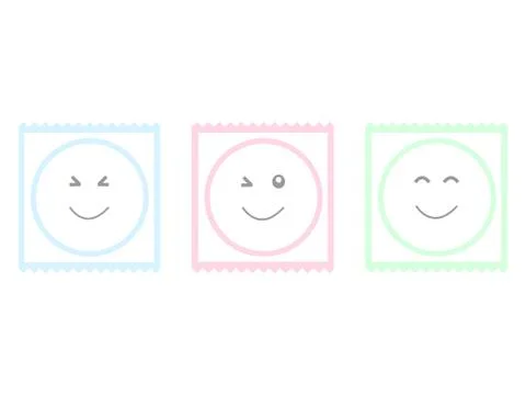 Condom line vector cartoon icon Illustrazione stock