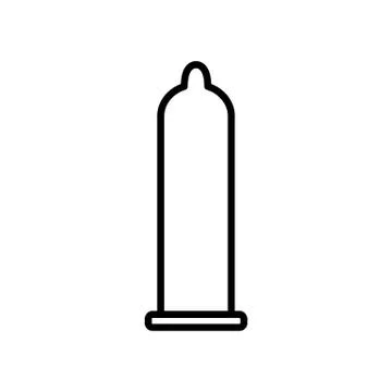 Condom line vector cartoon icon Stock-Illustration