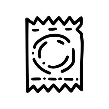Condom line vector doodle simple icon design Stock Illustration