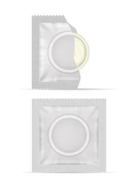 Condom pack set Stock Illustration
