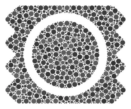 Condom Package Collage of Filled Circles Stock-Illustration