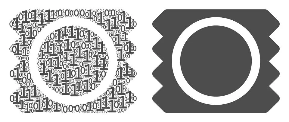 Condom Package Composition of Binary Digits Stock-Illustration