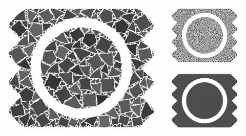 Condom package Composition Icon of Trembly Elements Stock Illustration