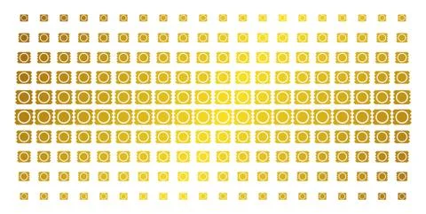 Condom Package Gold Halftone Effect Stock-Illustration
