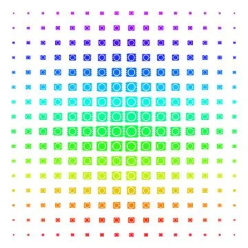 Condom Package Icon halftone Spectrum grid Stock-Illustration