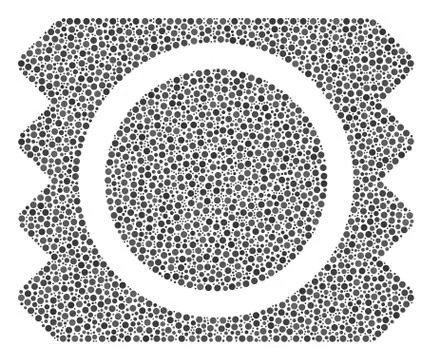 Condom Package Mosaic of Small Circles Stock-Illustration