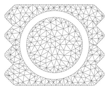 Condom Package Polygonal Frame Vector Mesh Illustration Stock-Illustration