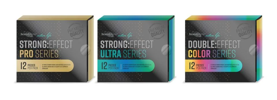 Condom packaging design Stock Illustration