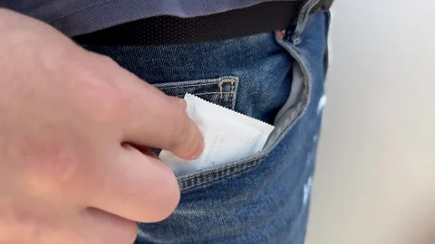 Condom in pocket Stock-Footage 244814344