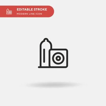 Condom Simple vector icon. Illustration symbol design template for web mobile Stock Illustration
