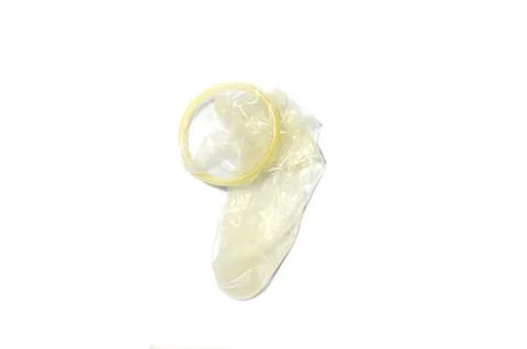 Condom used isolated Stock Photos