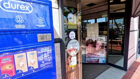 Condom Vending Machine in Monte Carlo Stock Footage 303947612