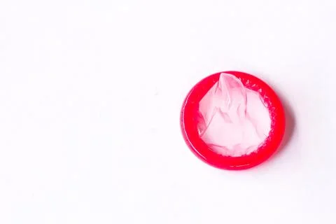 Condom on white background Stock Photos