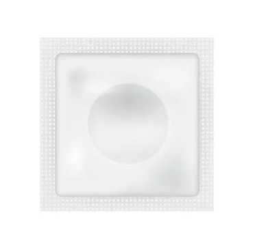 Condom white pack Illustrazione stock