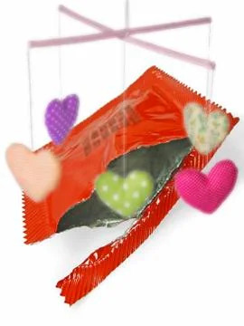 Condom with wrapper Stock-Illustration
