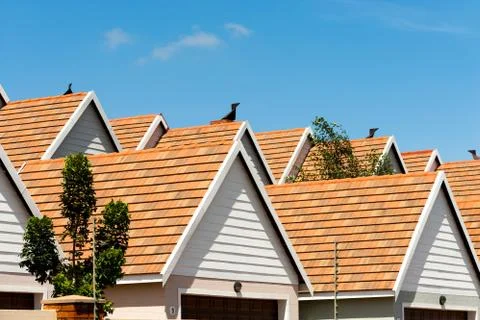 Condomimium house rooftops. Foto stock
