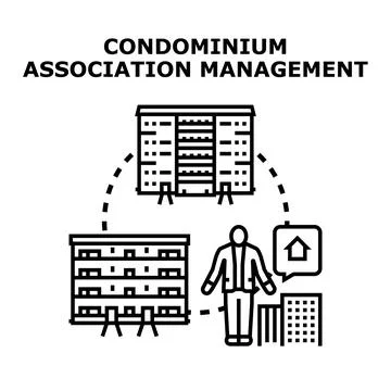 Condominium association management services vector illustration Stock Illustration
