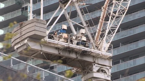 Condominium buildings construction in Toronto hot downtown real estate market Stock Footage 75773192