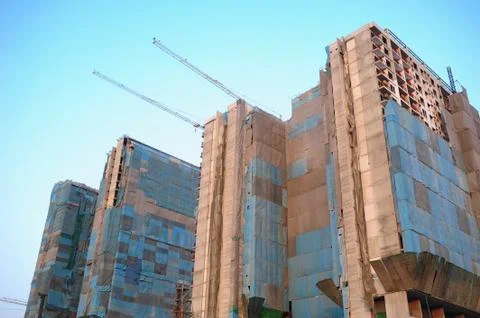 Condominium construction site Foto stock