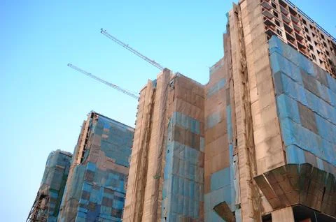 Condominium construction site Foto stock