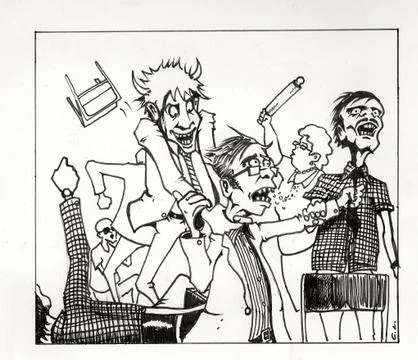 Condominium fight Illustrazione stock