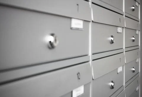 Condominium mailboxes Stock Photos