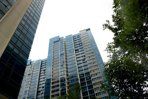 Condominium  skyscraper building Stock Photos