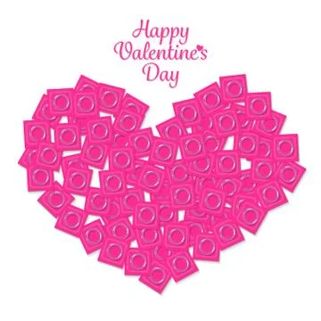 Condoms Hearth Stock Illustration