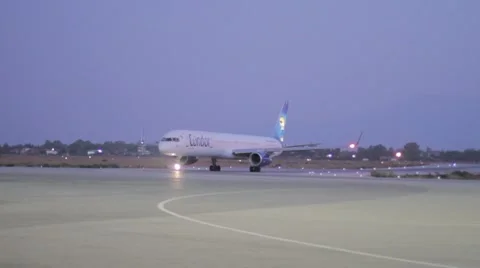 Condor airplane after landing 스톡 동영상 7751065