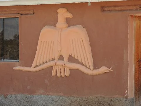 Condor and snake, two peruvian symbols Stock Photos