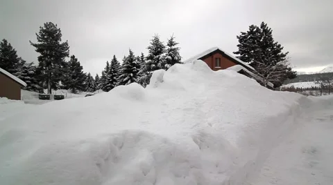 CONDOS BURIED IN SNOW Video stock 1013031