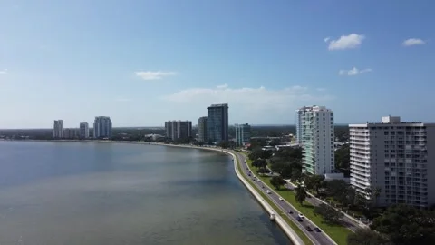 Condos PushIn PanLeft Ending Raw 4K Stock Footage 260017974