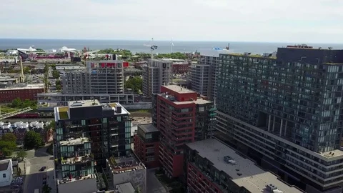 Condos by shore Stock Footage 83184788