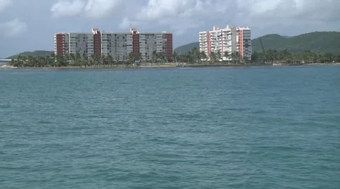 Condos shot off boat Video stock 31389299