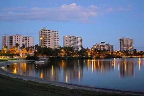 Condos at twilight Foto stock