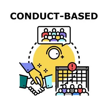 Conduct based management system for team evaluation Stock Illustration
