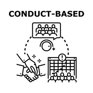 Conduct based management system for team evaluation Stock Illustration