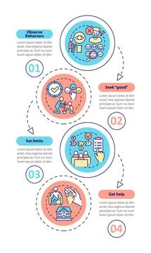 Conduct disorder tips for teacher vertical infographic template 스톡 일러스트