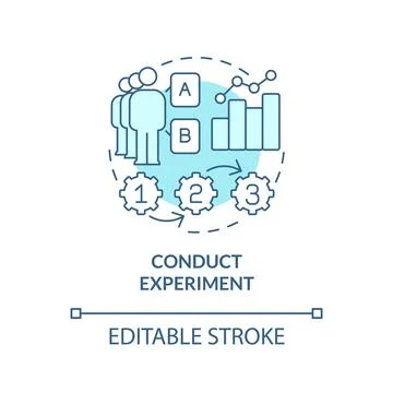 Conduct experiment turquoise concept icon Illustrazione stock